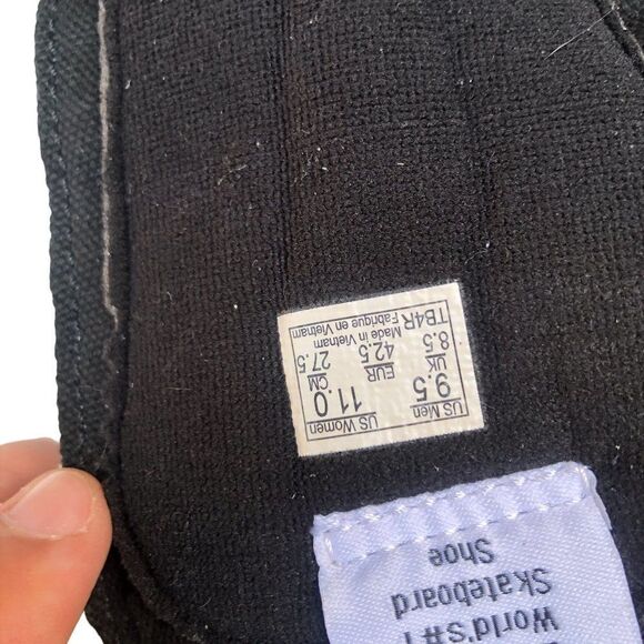 Premium Leather Vans White/Navy Size 9.5 - Picture 10 of 14